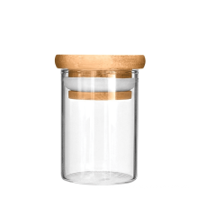 New Arrival 50ml-350ml High Borosilicate Glass Food Storage Weed Jar With Bamboo Lid